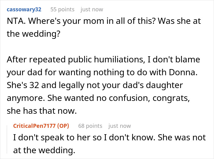 “[Am I The Jerk] For Refusing To Support My Sister After Dad Told Her He Regrets Being Her Dad?” - 29