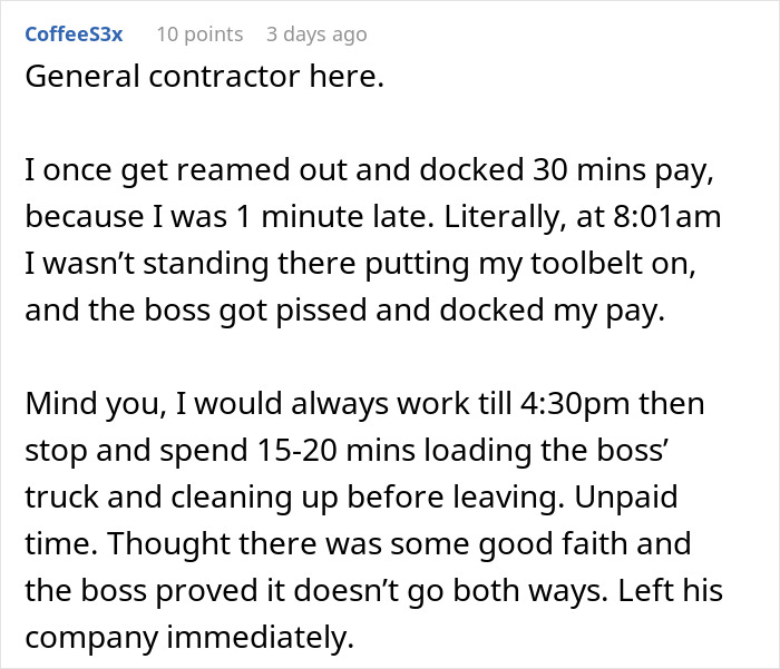Employee Refuses To Follow Boss's Demands To Show Up Earlier - 32