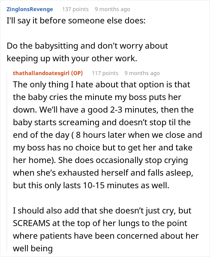 “Boss Is Mad That We Won’t Babysit Her Kid For Free” - 9