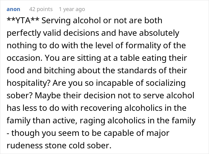 "He Was Tacky And Rude": Sister Freaks At Brother's Alcohol-Free Wedding "He Was Tacky And Rude": Sister Freaks At Brother's Alcohol-Free Wedding