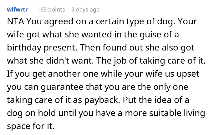 “AITA For Refusing To Take Any Responsibility For My Dog Until My Wife Was Forced To Rehome Him?” - 19
