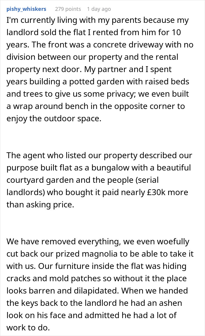 Tenant Gets Kicked Out As His Garden Is Used To Bump Up Rent, He Takes It With Him On His Way Out - 17