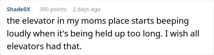 Person Forced To Take The Stairs As Neighbors Hold Up Lift, Makes Sure They Regret It