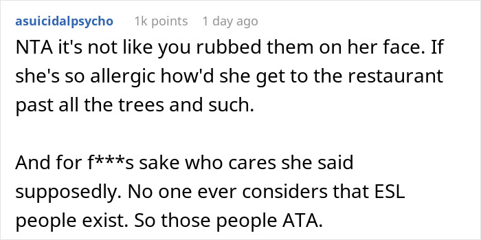 Woman Is Confused If She Was Wrong To Ignore Allergic Diner’s Wishes, Gets A Reality Check - 25