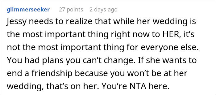 "AITA For Choosing A Concert Over My Best Friend's Wedding?"