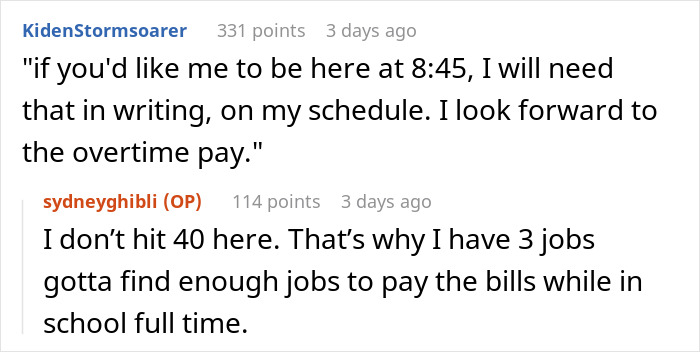 Employee Refuses To Follow Boss's Demands To Show Up Earlier - 14