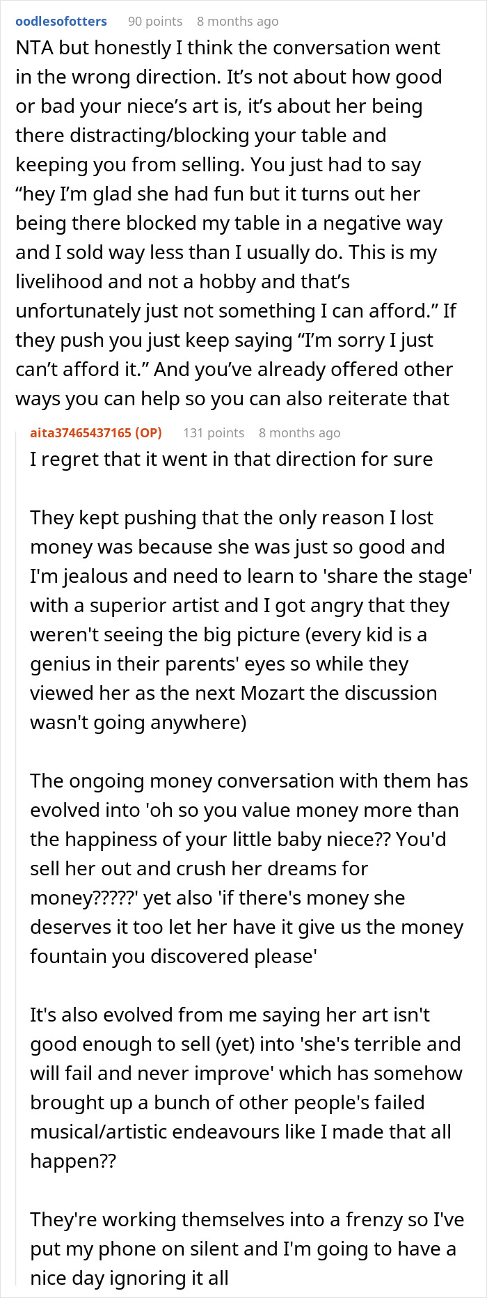 "It's Just A Hobby": Family Hijack Woman's Comic Con Table To Promote Her 8-Year-Old Niece