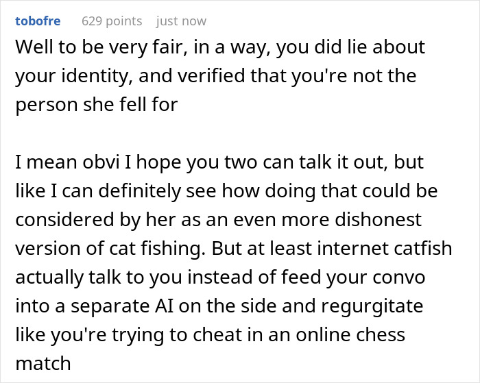 Guy “Comes Clean” To GF About How He Used AI To Talk To Her In The Start, Gets Blocked Immediately - 14