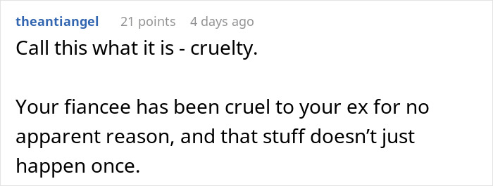 Man Asks If He&rsquo;s A Jerk To Break Up With Fianc&eacute;e Over Her Comments To His Ex, Splits The Internet