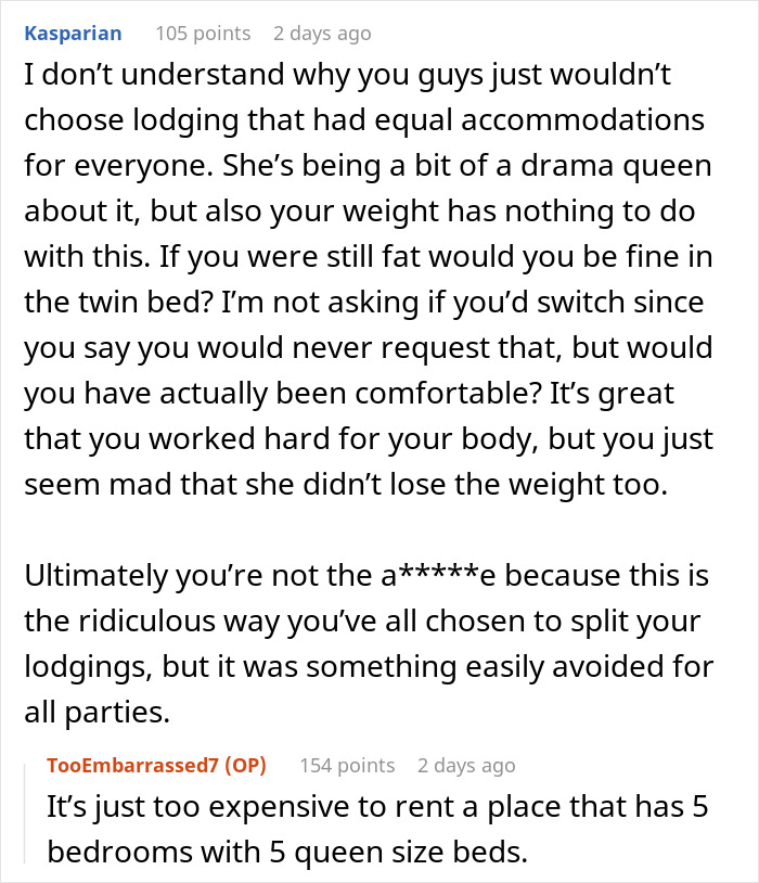 Obese Woman Turns To Friend Asking To Switch B&B Rooms, Ends Up Sobbing Instead