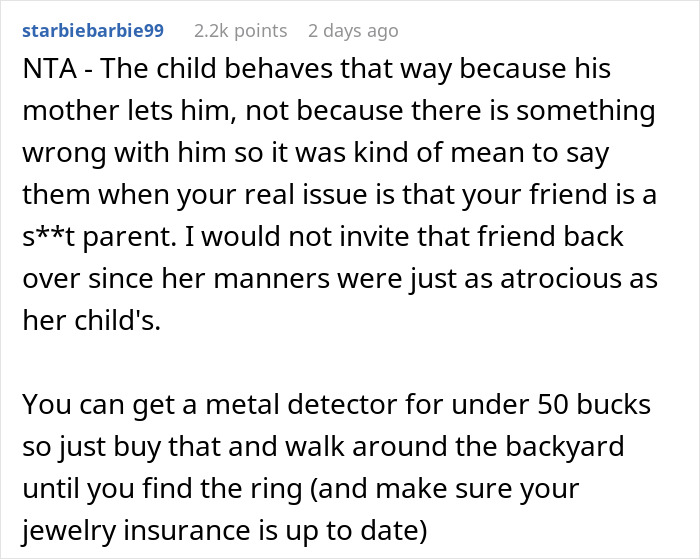 “AITA For Telling My Friend Her Kid Has No Manners?” - 13