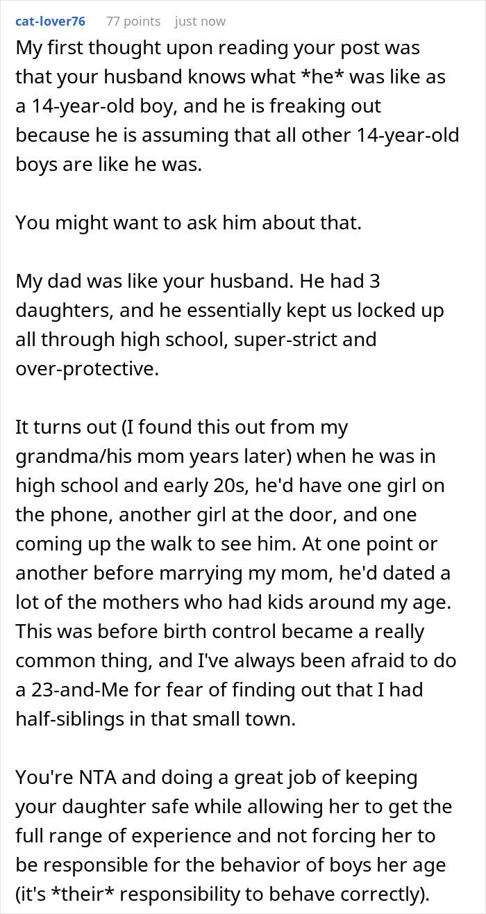 Woman Thinks Her Husband Is Being A Silly Overprotective Dad, Doesn't Realize How Serious He Is - 18