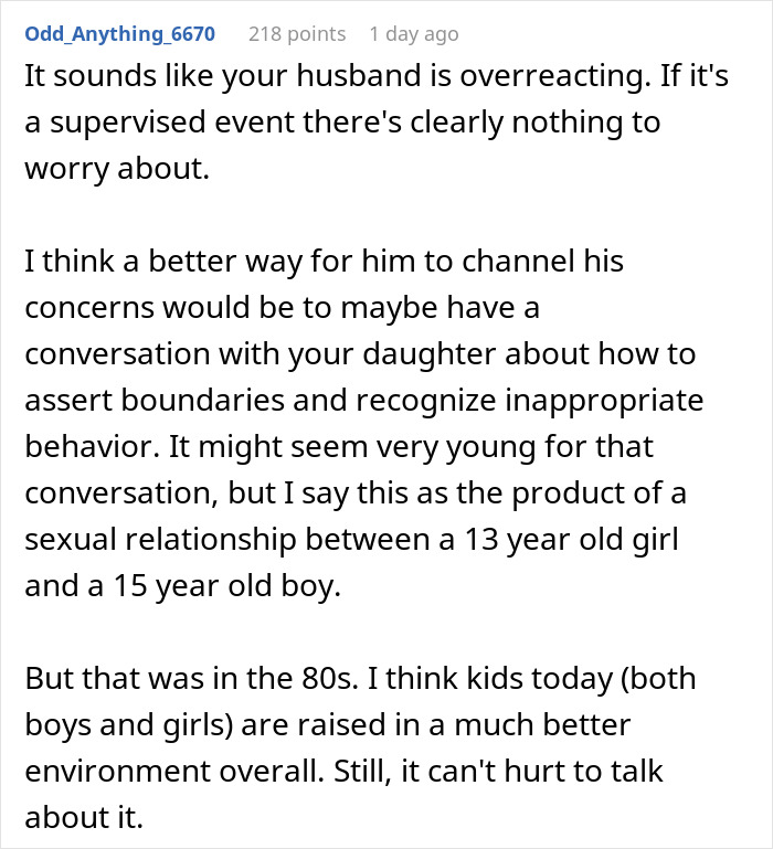 Woman Thinks Her Husband Is Being A Silly Overprotective Dad, Doesn't Realize How Serious He Is - 15