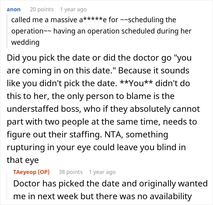 Bride Furious After Her Time Off Was Canceled Due To Coworker’s Surgery - 17