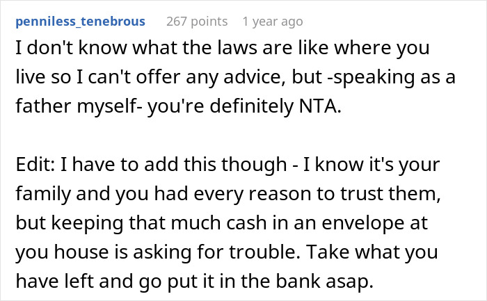 Teen Takes Refuge With GF After Parents Steal $3K From His Savings To Pay For Lavish Getaway Teen Takes Refuge With GF After Parents Steal $3K From His Savings To Pay For Lavish Getaway