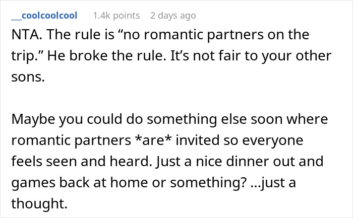 Parent Asks If They&rsquo;re The Jerk For Sending Son Home From Boy&rsquo;s Trip After He Brought His BF