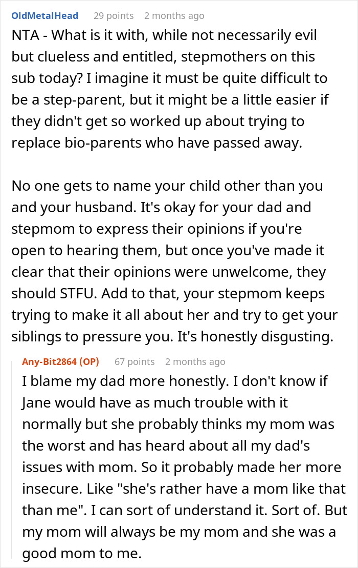 Woman Stands Up To Half-Siblings Who Don’t Want Her Baby’s Name To Stand Out Among Theirs Woman Stands Up To Half-Siblings Who Don’t Want Her Baby’s Name To Stand Out Among Theirs