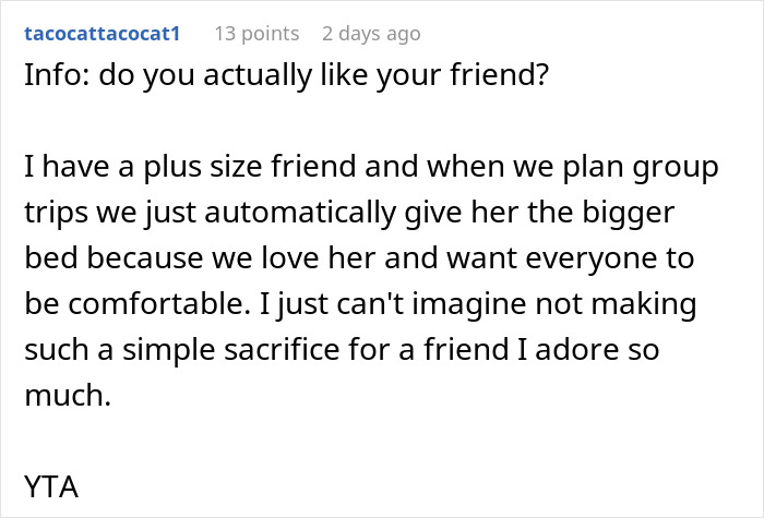 Obese Woman Turns To Friend Asking To Switch B&B Rooms, Ends Up Sobbing Instead