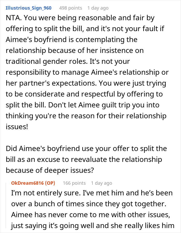 Woman Suggests To Split The Bill On Double Date, Gets Blamed For Causing A Breakup