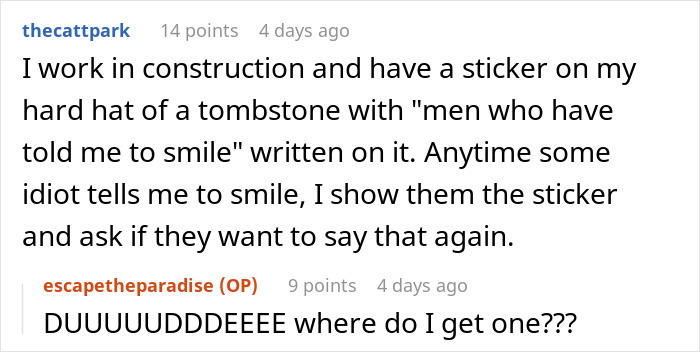 Woman Comes Up With Perfect Lie To Teach "Smile More" Guy A Lesson