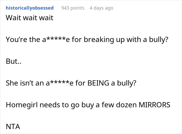 Man Asks If He&rsquo;s A Jerk To Break Up With Fianc&eacute;e Over Her Comments To His Ex, Splits The Internet