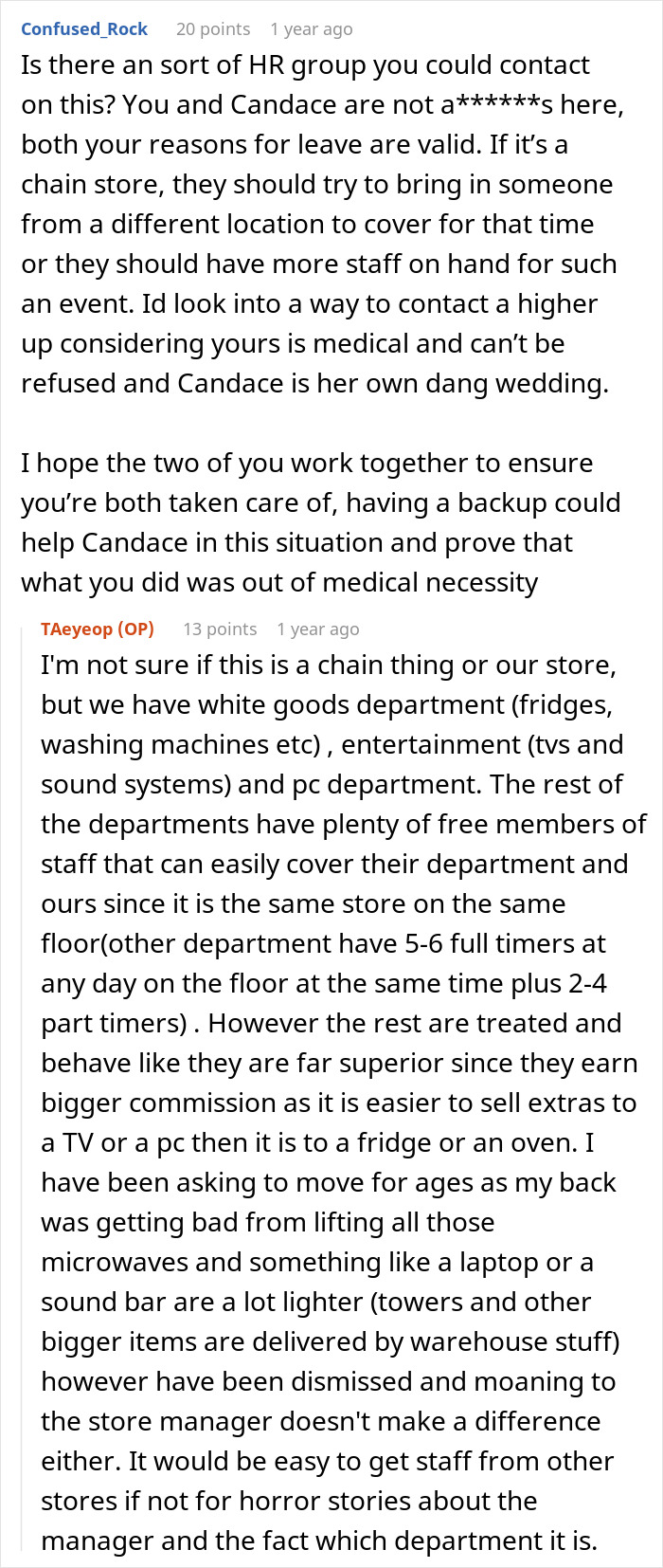 Bride Furious After Her Time Off Was Canceled Due To Coworker’s Surgery - 20