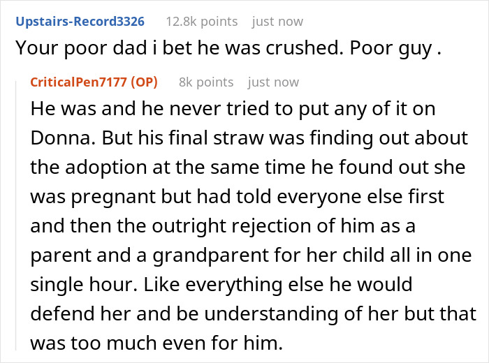 “[Am I The Jerk] For Refusing To Support My Sister After Dad Told Her He Regrets Being Her Dad?” - 22