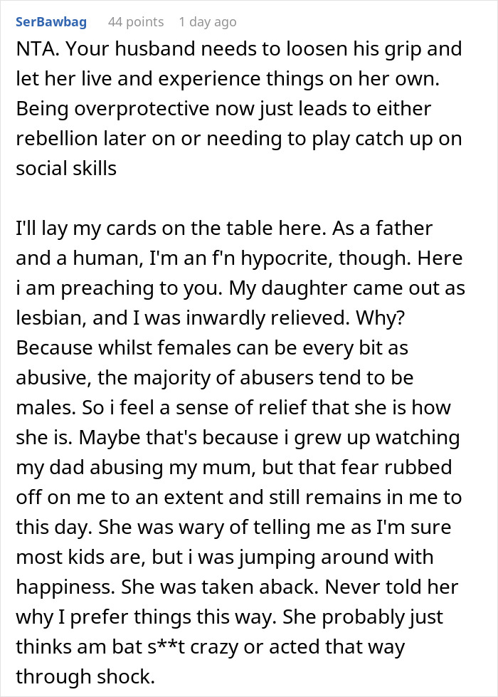 Woman Thinks Her Husband Is Being A Silly Overprotective Dad, Doesn't Realize How Serious He Is - 21