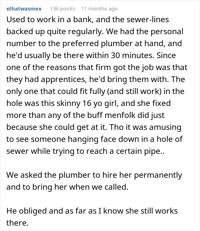 Company Gets Revenge That Lasts Years After A Guy Makes Their Woman Plumber Cry