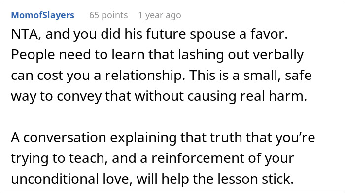 Comment on a parenting forum discussing a mom&rsquo;s punishment helping a teen become an exemplary son.