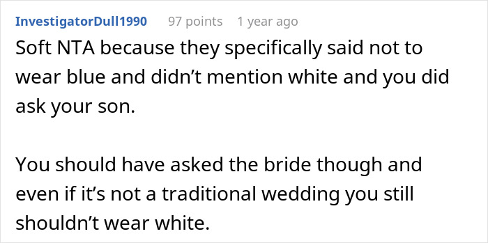 Mom Wears White To Son's Wedding, People Call Her Out