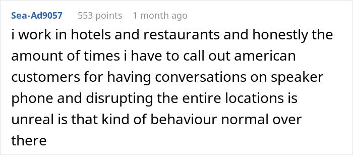 Woman Gets Back At An Annoying American Who Wouldn't Shut Up For Hours - 20