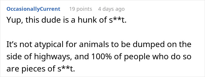 "My Partner Released Our Dog On The Side Of The Highway"