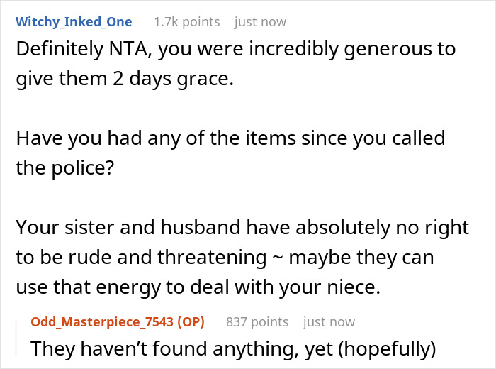 Niece Brazenly Burgles Aunt&rsquo;s Home, Her Mom Flips When Aunt Doesn&rsquo;t Warn About The Cops Coming 