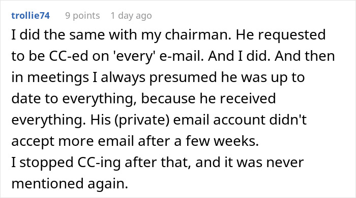 Malicious Compliance: Fed-Up Employee Gives Micromanaging Boss Exactly What He Asked For - 29