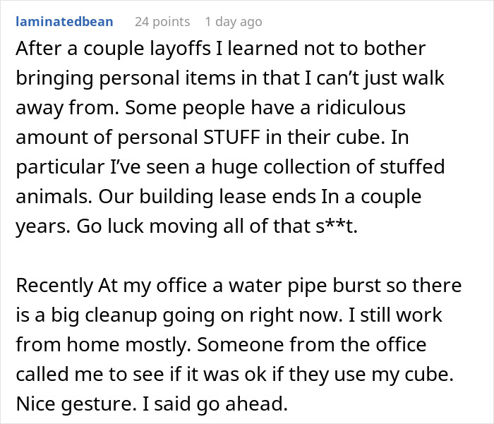 Person Gets Revenge On Office 'Karen' Who Complained People Were Using 'Her' Shared Desk