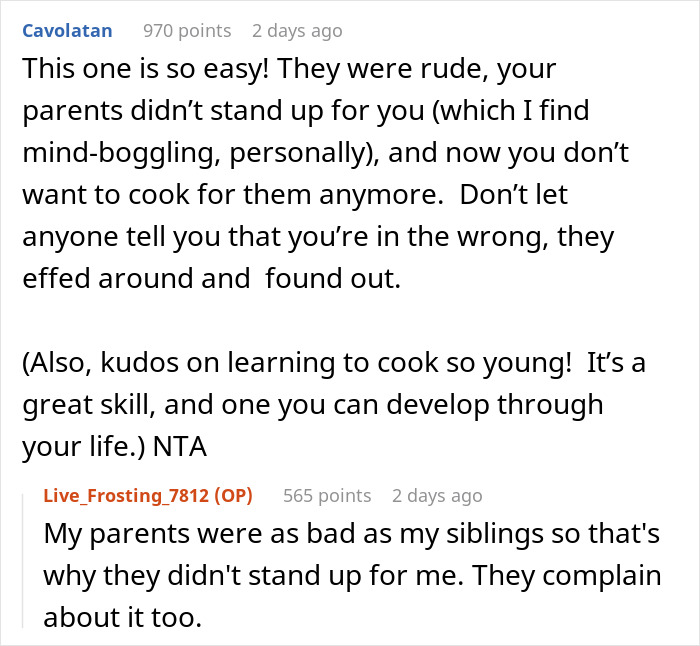 Teen Can't Keep Up With Family's Food Preferences, Starts Cooking Only For Himself, It Angers Family