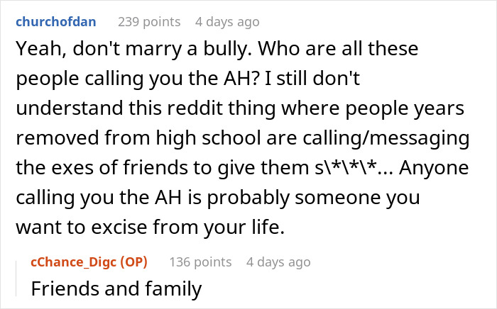 Man Asks If He&rsquo;s A Jerk To Break Up With Fianc&eacute;e Over Her Comments To His Ex, Splits The Internet