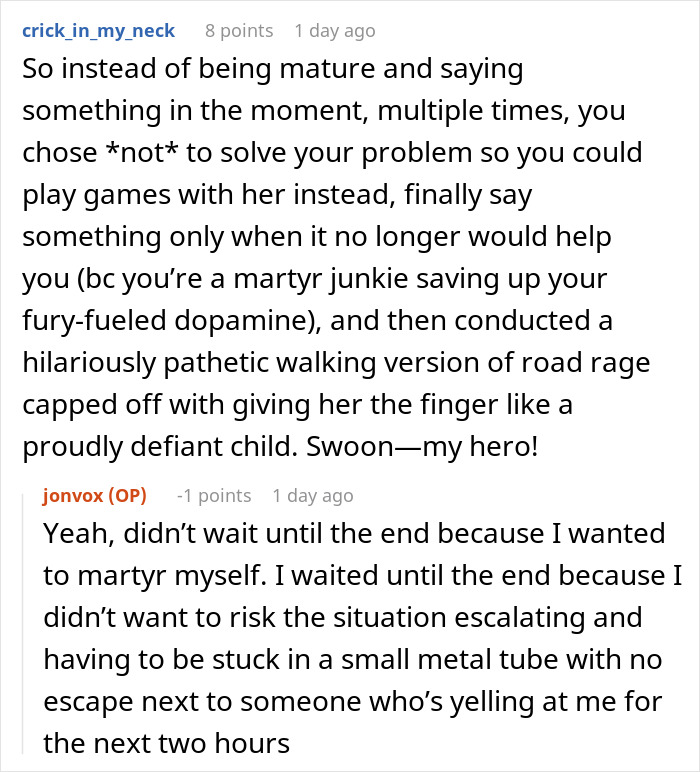 Woman Invades Personal Space On A Plane, Flier Comes Up With A Genius Plan To Get Back At Her - 20