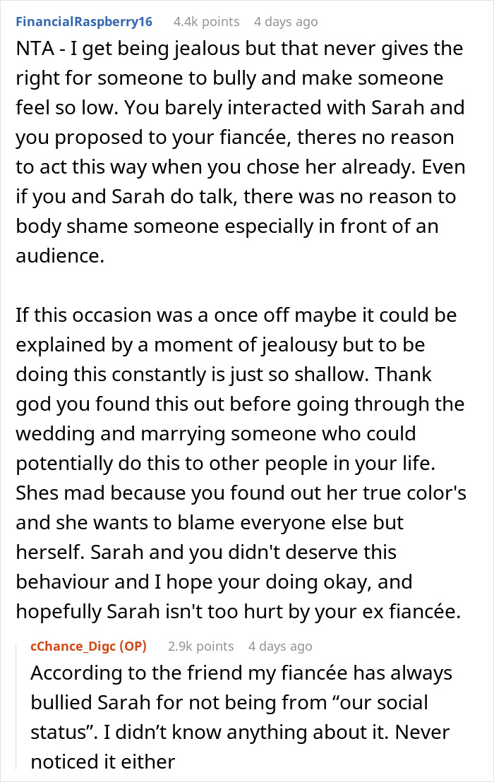 Man Asks If He&rsquo;s A Jerk To Break Up With Fianc&eacute;e Over Her Comments To His Ex, Splits The Internet