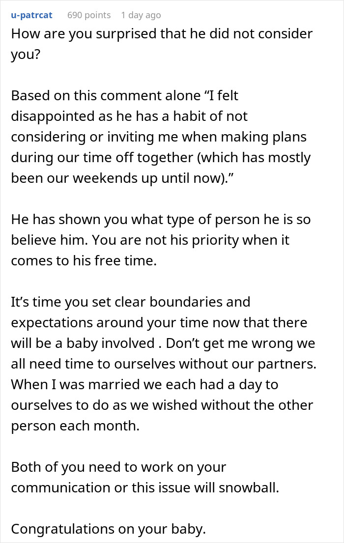 Man Upsets Wife The Day Before Her C-Section By Making Plans With Friends Without Her