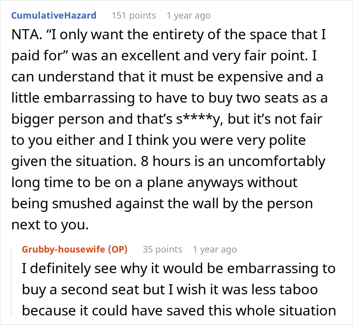 Person Gets Trapped By A Plus-Size Woman On A Flight, Makes Her Cry After Asking To Switch Seats - 25