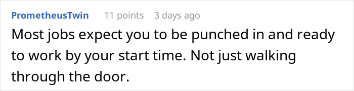 Employee Refuses To Follow Boss's Demands To Show Up Earlier - 30