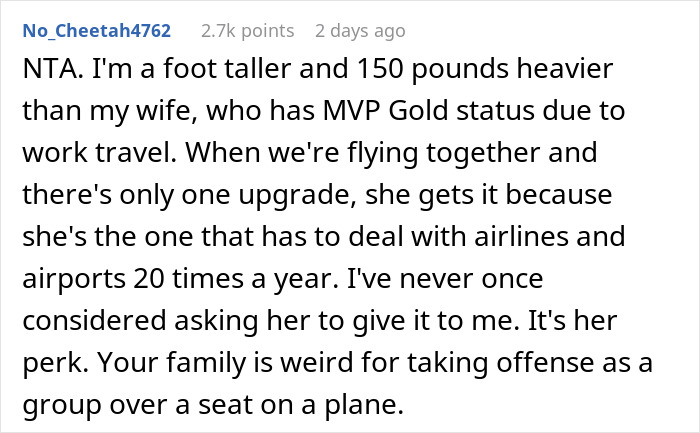 Sis Got A Free Upgrade To First Class On Long Flight, Family Is Furious She Didn’t Give It To Bro Sis Got A Free Upgrade To First Class On Long Flight, Family Is Furious She Didn’t Give It To Bro
