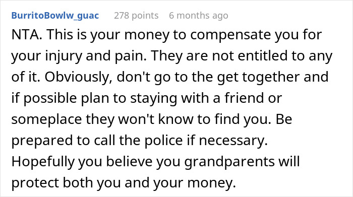Teen Calls Police On Family After They Learn About Her $250k Settlement And Show Up At Her Door - 13