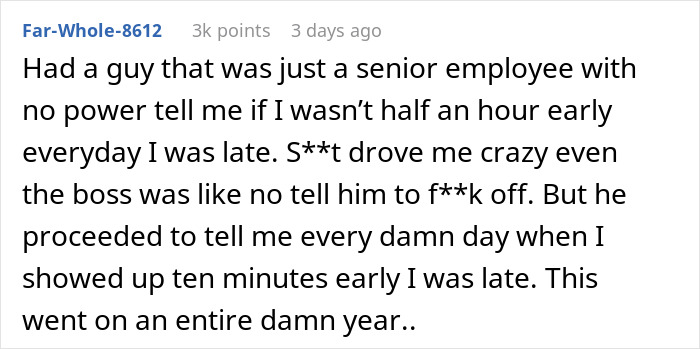 Employee Refuses To Follow Boss's Demands To Show Up Earlier - 18