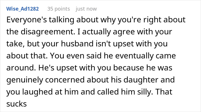 Woman Thinks Her Husband Is Being A Silly Overprotective Dad, Doesn't Realize How Serious He Is - 22