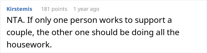 Person Happy To Have A SAH Partner If They Commit To 40 Hours Of Chores, Drama Ensues - 14