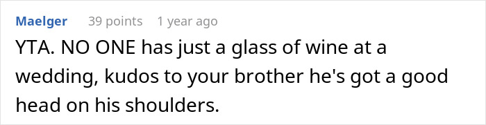 "He Was Tacky And Rude": Sister Freaks At Brother's Alcohol-Free Wedding "He Was Tacky And Rude": Sister Freaks At Brother's Alcohol-Free Wedding