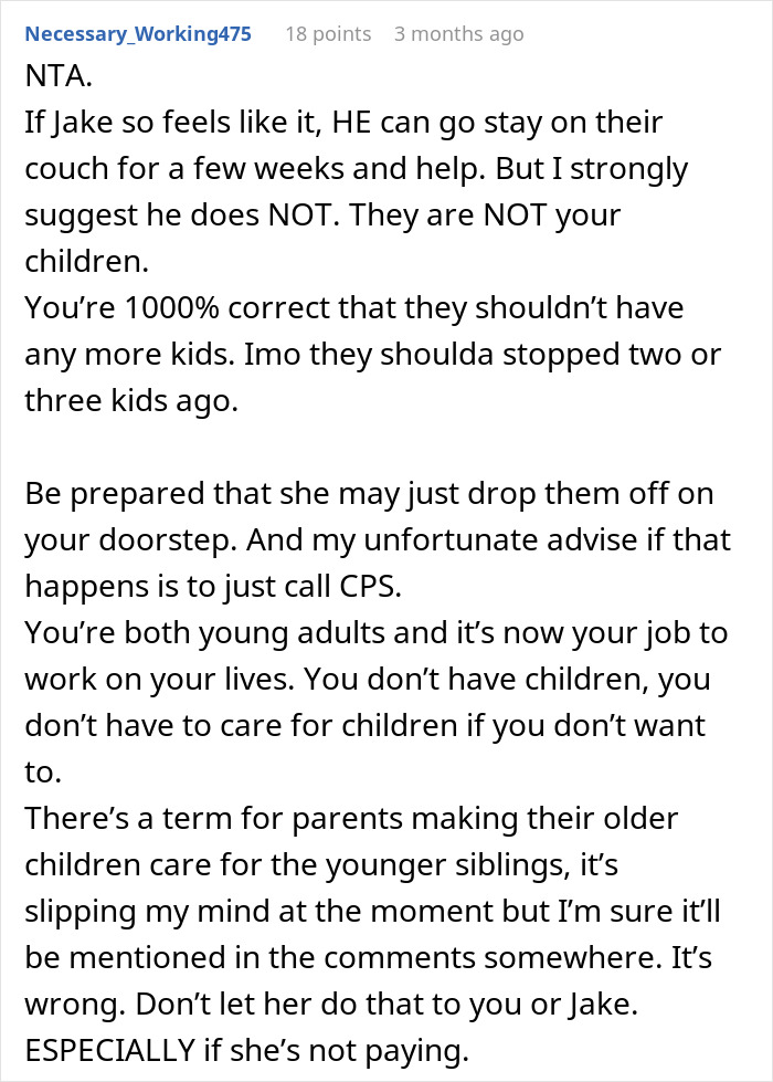 Teen Refuses To Become BF&rsquo;s Mom&rsquo;s Free Babysitter After She Welcomes Baby No. 10